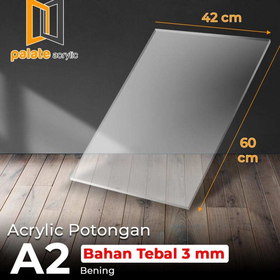 

Akrilik Bening Potongan A2 3Mm / Acrylic A2 Bening Transparan