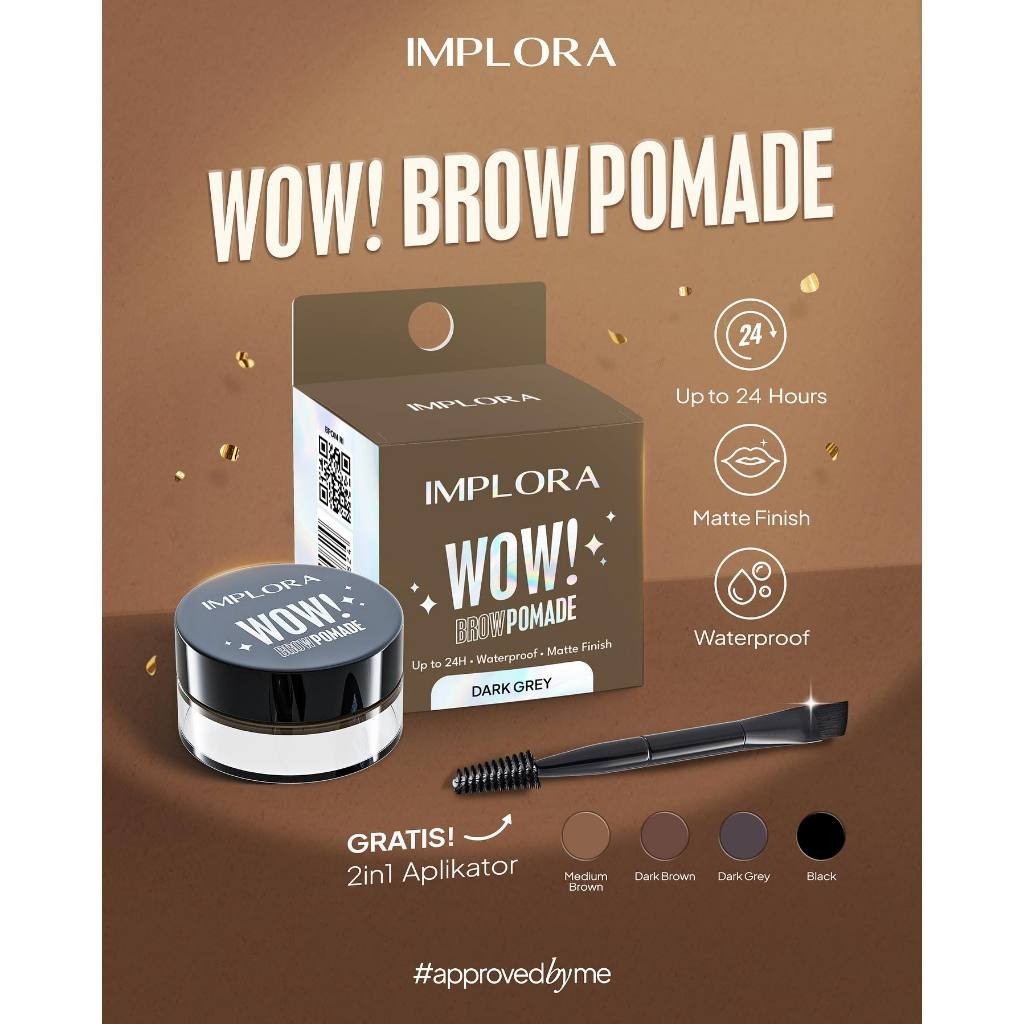 IMPLORA Wow Brow Pomade - Dark Grey | 2.5 gr