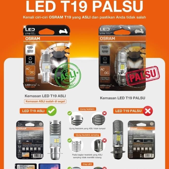 Trend - lampu depan led osram putih vario 125 beat satria mio bohlam led motor