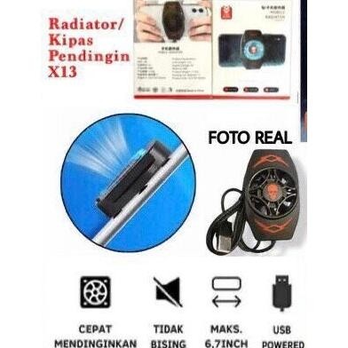 Terbaik Smartphone Cooling Pad Fan X13 Radiator Kipas Pendingin Hp Gaming