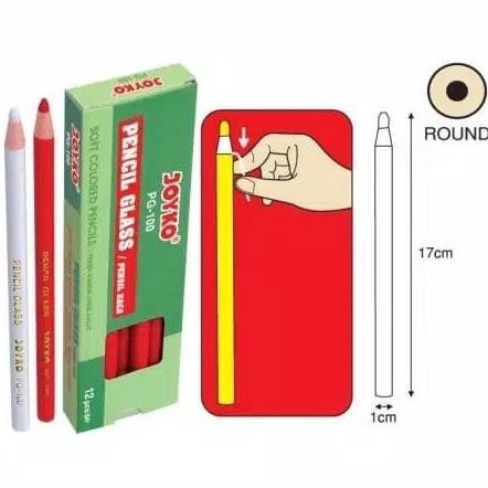 

Trend - Pensil Kaca PUTIH Joyko Pencil Glass Dermatograph PG 100 isi 12 Pcs