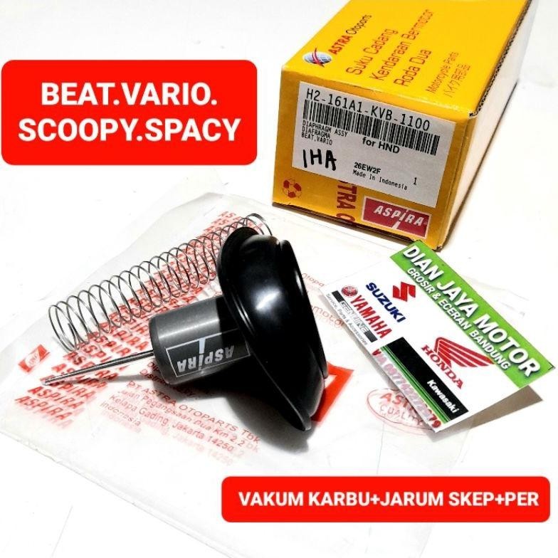 Ready Vakum Karbu + Per + Jarum Skep Original Astra Aspira Vario Beat Scoopy Spacy Vakum Karbu Set P