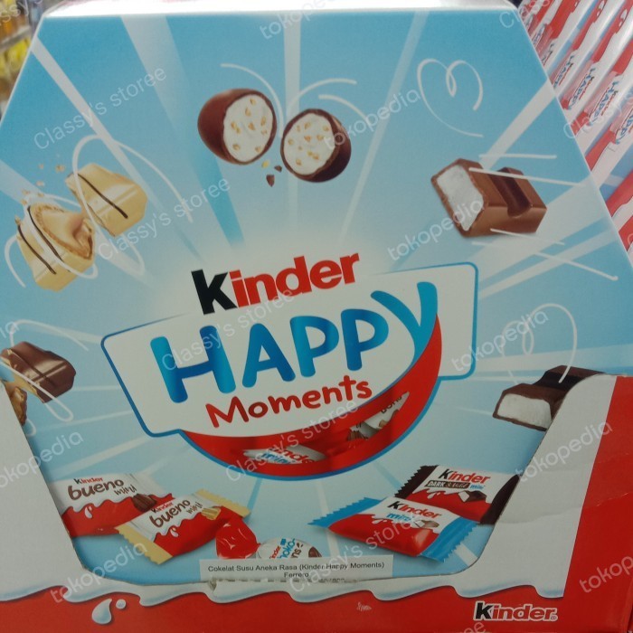 

kinder happy moments mini mix 161 gr/coklat susu aneka rasa