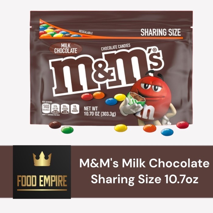 

M&M's Milk Chocolate Sharing Size 10.7 oz Cokelat MnM 303,3 gr M&M