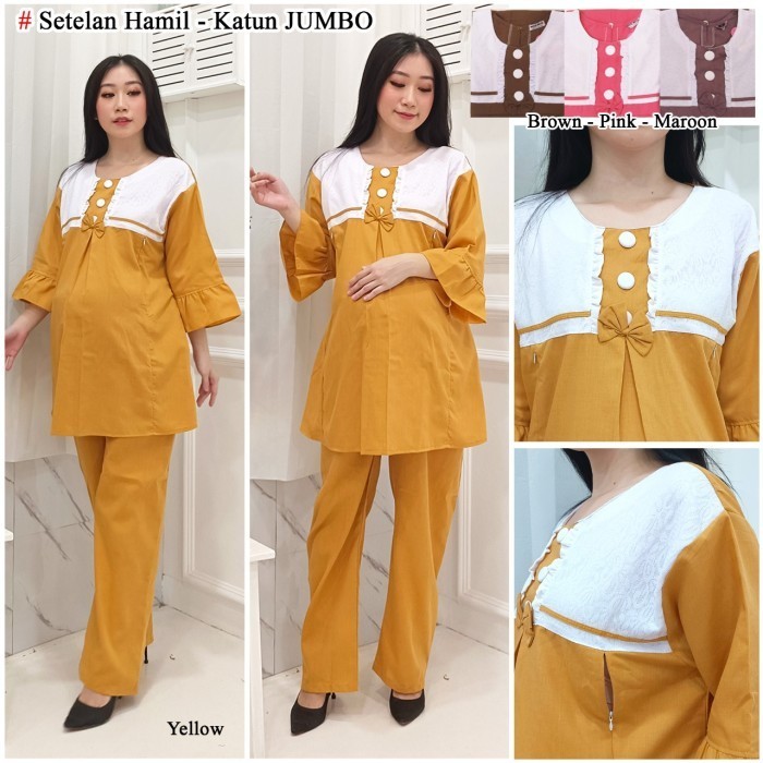 Manchu Femme Ols - Baju Hamil / Setelan Hamil Menyusui Jumbo Daisy