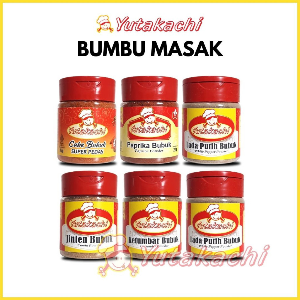 

Aneka Bumbu Dapur Alami / Ketumbar Bubuk / Lada Putih Bubuk / Jinten / Paprika Bubuk / Cabe Bubuk