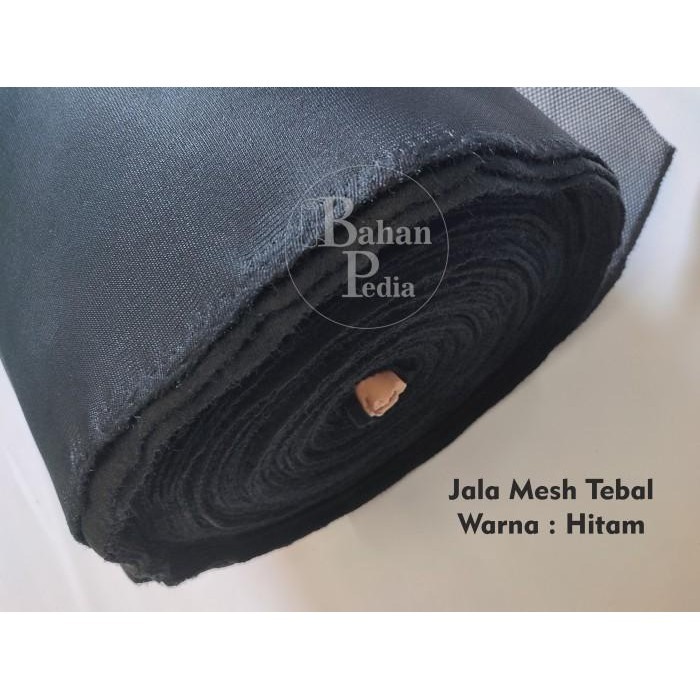 [Meter] Bahan Kain Jala Mesh Double Jaring Busa 100 X 150 Cm - Hitam