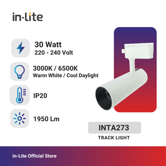 Terbaru In-Lite Track Light Inta275 30 Watt Promo Terlaris