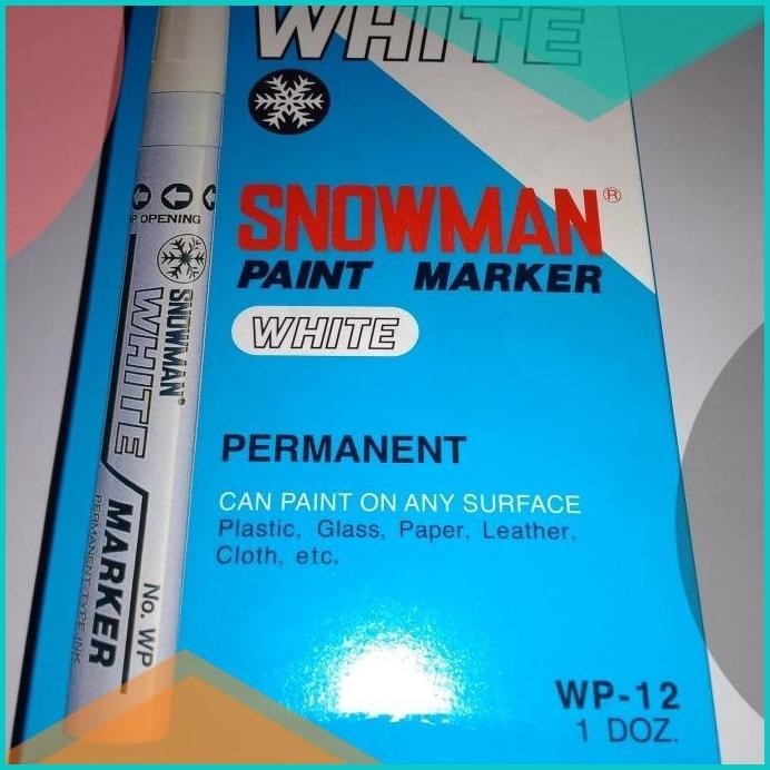 

Spidol Snowman Permanen Pain Marker White WP-12 16novz3 limited stock