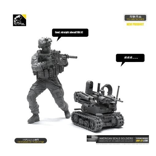 Hot Sale 1/35 Resin Figure Us Army With Robot Loo-21-Kl8 Termurah