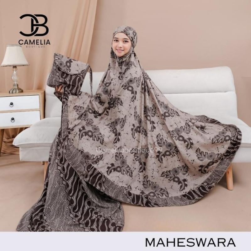 [SYAR'I MINERV] Mukena MAHESWARA dewasa batik premium jumbo dingin nyaman mewah ecer grosir