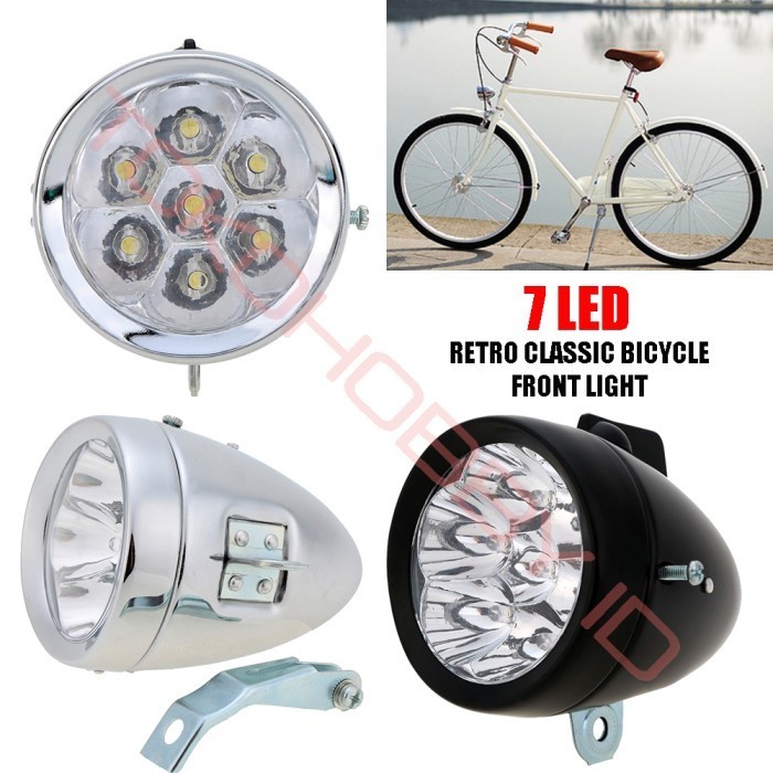 Termurah Lampu Depan Sepeda Retro Vintage Klasik Led Seli Onthel Mtb Roadbike
