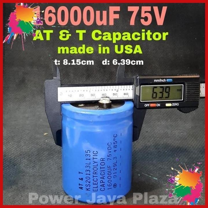 elco 16000uf 75v ori at &amp; t capacitor made in usa asli. 10000uf [pjp]