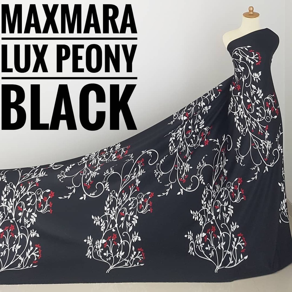 Kain Meteran Maxmara Lux Peony Black (0.5M)