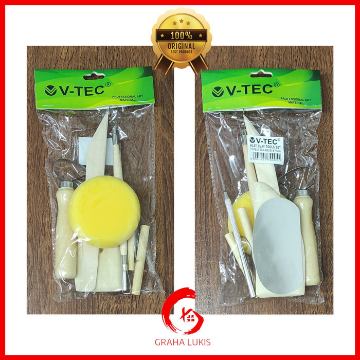 

Terjangkau V-tec Pottery Clay Tool Alat Ukir Cukil E005-8B Set 8