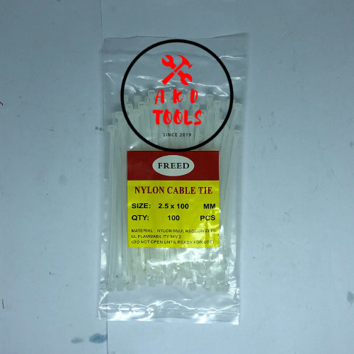 

Kabel Tis Ties / Cable Tie 2.5 x 100mm(10cm) Putih / Hitam