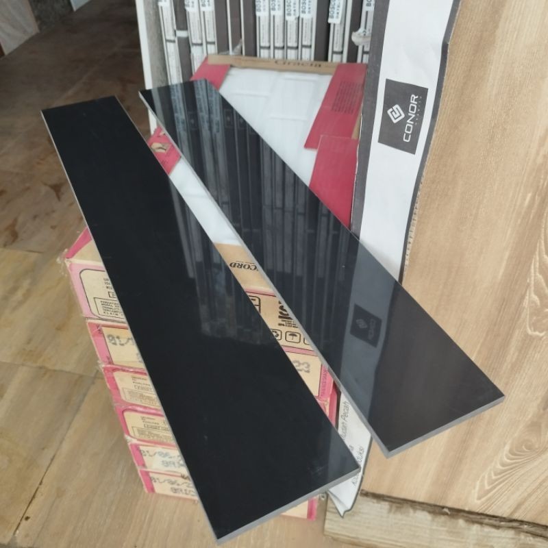 granit list/plint hitam polos uk 10×60