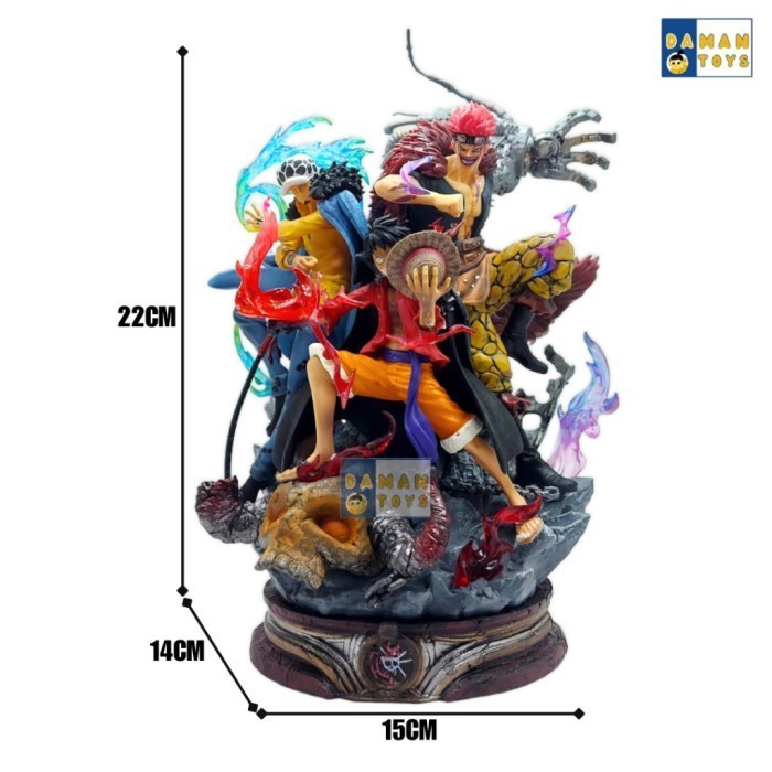 Flash Sale Patung One Piece Luffy Law Kid Resin Statue Action Figure Anime Termurah