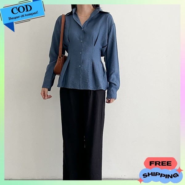 Pakean Formal Kerja Boluse Pesta Blouse Perempuan Terbaru Atasan Wanita Casual Jumbo Big Size Blose 