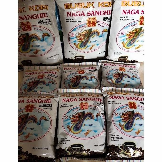 

Bubuk Kopi / Kopi Bubuk Naga Sanghie Robusta Halus Sidikalang 500 gram