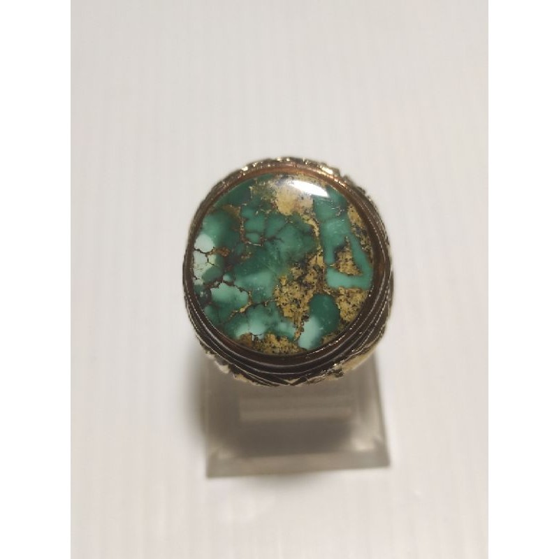 Cincin Batu Pirus | Natural Turquoise | Pirus Persia Asli Hijau Gradasi