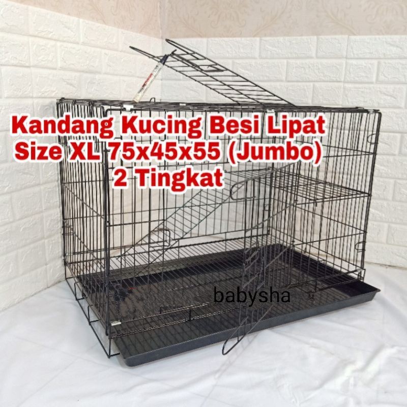 PROMO KANDANG Kandang Besi Lipat Tingkat Kucing Anjing Burung dan Hewan kecil Lainnya