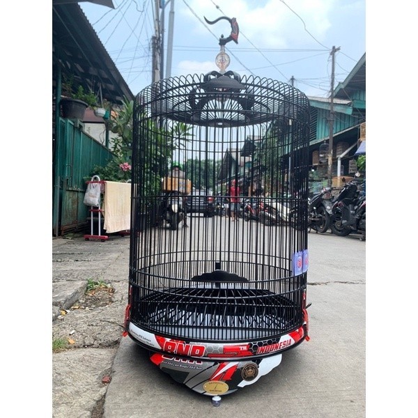 PROMO KANDANG SANGKAR KANDANG MURAI BNR DECAL 77 NEW ASLI ORIGINAL( HITAM & PUTIH )