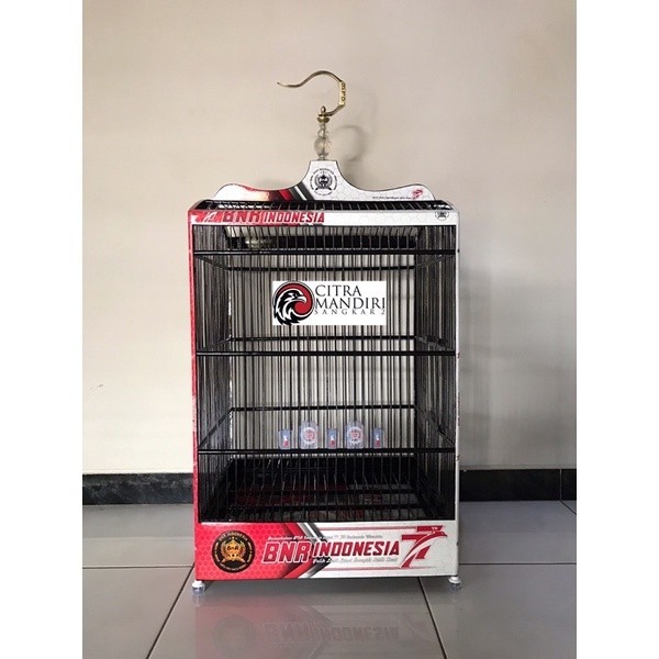 PROMO KANDANG Sangkar Kandang Burung Kotak No 2 BNR Decal Indonesia 77 Original Asli