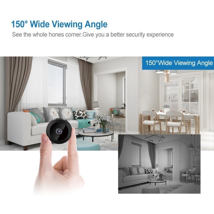 READY CCTV Wifi Mini Tersembunyi Tanpa Kabel Kamera Pengintai Jarak Jauh Lew