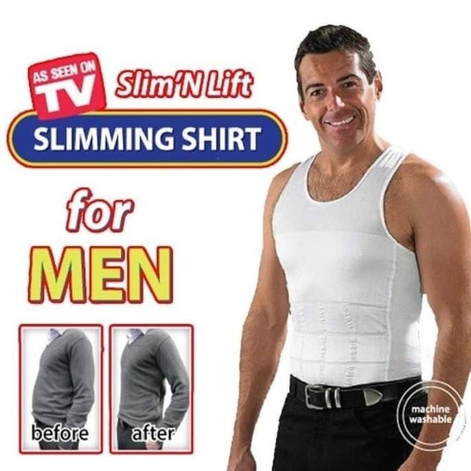 Baru - Kaos Dalam Pria Korset Pria Korset Pelangsing Pria Kaos Slim Fit
