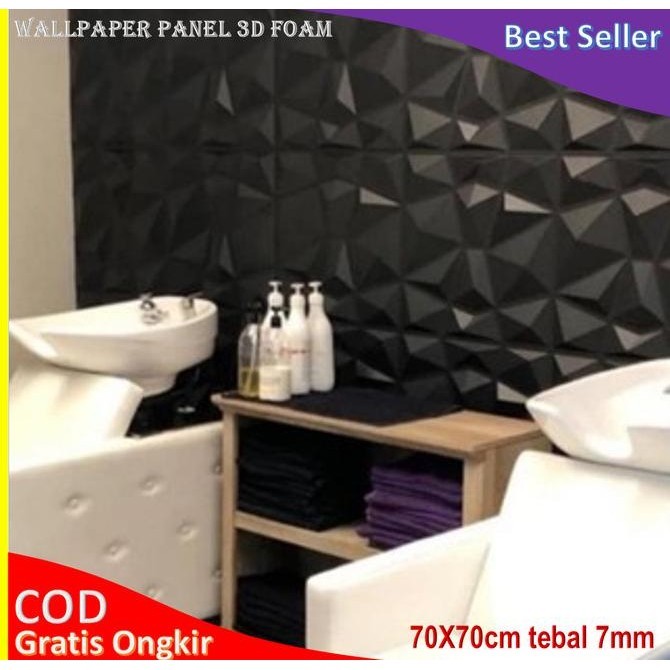 Walpaper Panel 3D Foam Wallfoam Stiker Dinding Kamar Ruang Tamu