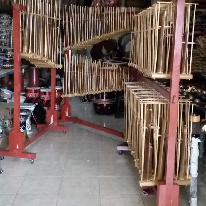 Angklung - Terbaruuu Angklung Bambu Hitam/Bambu Wulung 112 Nada Unit Besar