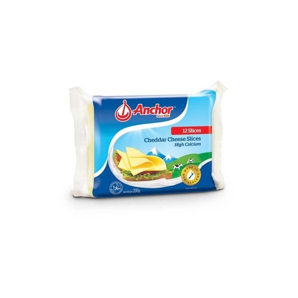 

ANCHOR CHEDDAR CHEESE SLICE 12 PCS - KEJU