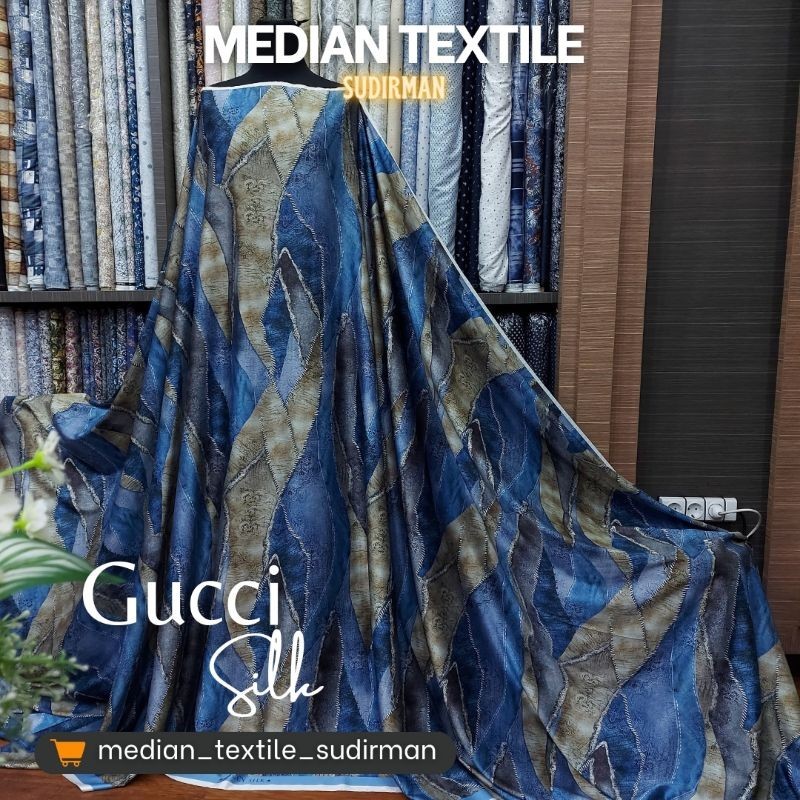 CUST KAIN BAHAN GUCCI SILK Silk Premium Motif KAIN SILK/SATIN Motif Premium GVCCI SILK