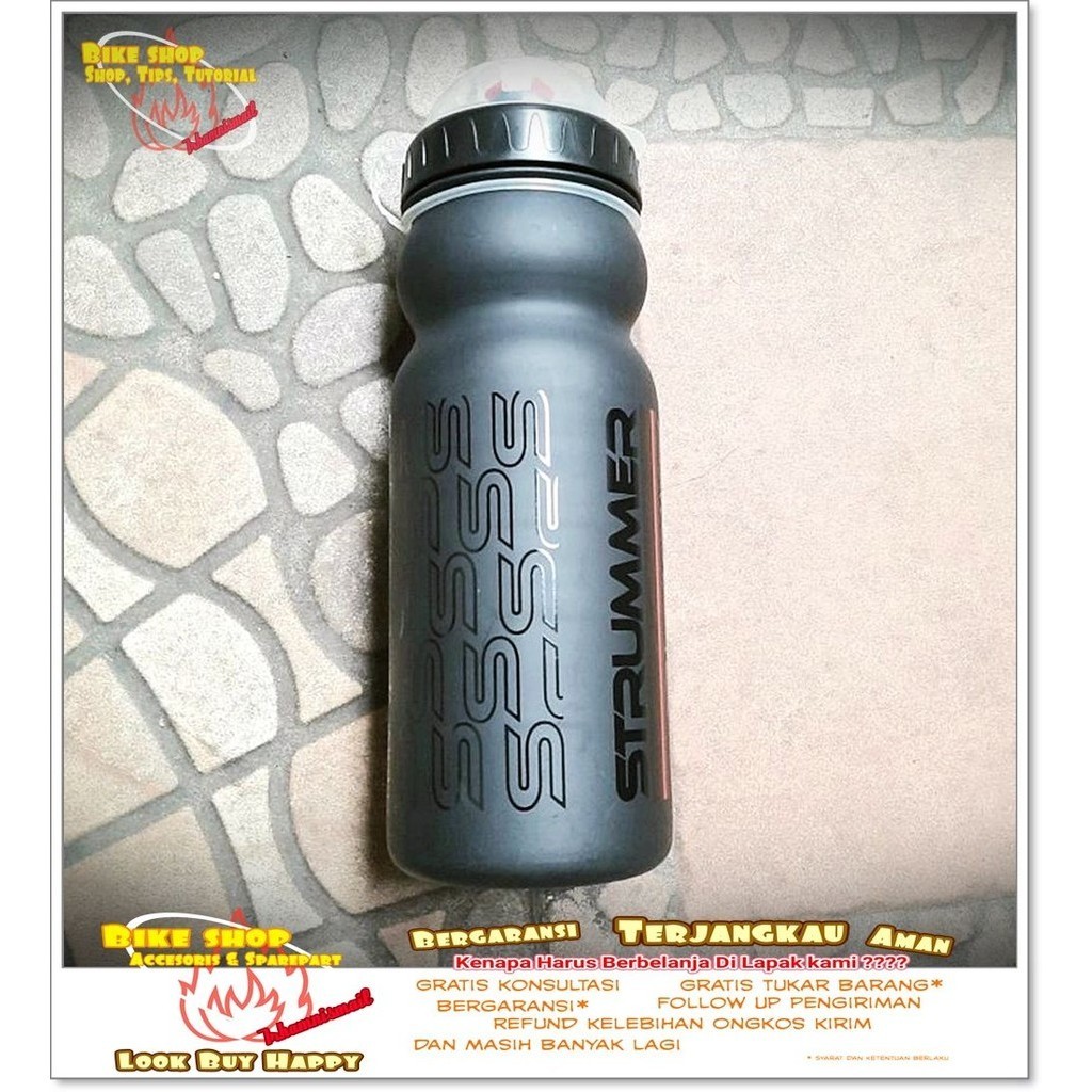 BOTOL AIR SEPEDA BIDON STRUMMER 500ml HITAM Sepeda MTB BMX