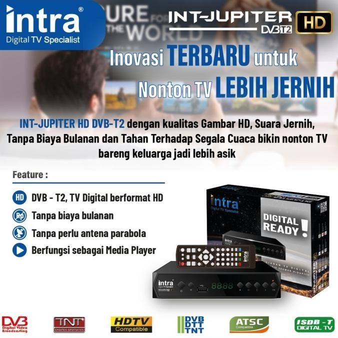 Receiver Tv DVBT2 Digital Set Top Box Intra Jupiter-HD DVB T2 Origina