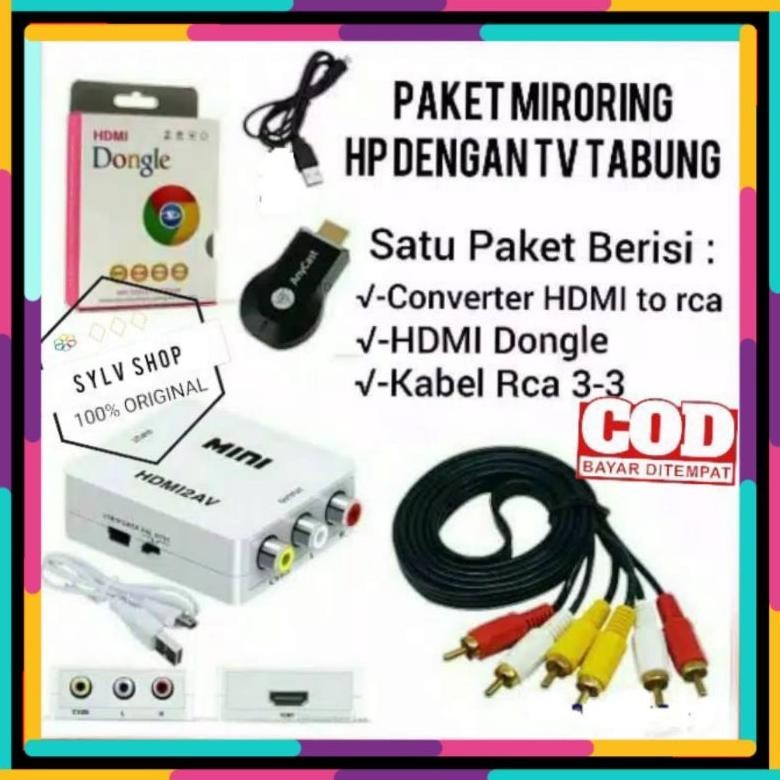 Baru Update Paket Anycast Dongel Untuk Ke Tv Tabung Anycast Mirorring Hp Ke Untuk Tv Tabung Led Lcd 