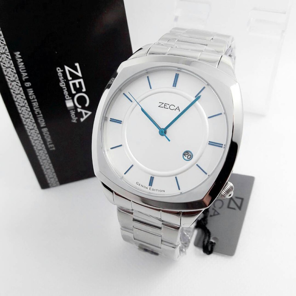 Zeca Jam Tangan Formal Wanita Murah 2008MHD Silver White - All Stainless - Quartz - Original
