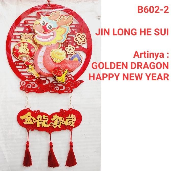 

New Grosir Gantungan Naga Jumbo Dekorasi Ornamen Imlek 2024 Fu Baru Murah Original