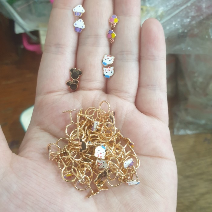 ANTING TOGE ANAK KARTUN KARAKTER EMAS ASLI 700 70% 16K LUCU MICKEY