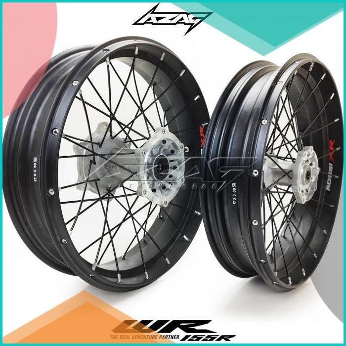 velg set motor yamaha wr 155 ring 17 modif supermoto rossi tromol ori