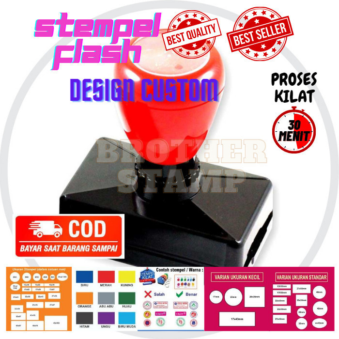 

JUAL STEMPEL CUSTOM / 27X55 mm / OTOMATIS TINTA /BISA 2 WARNA