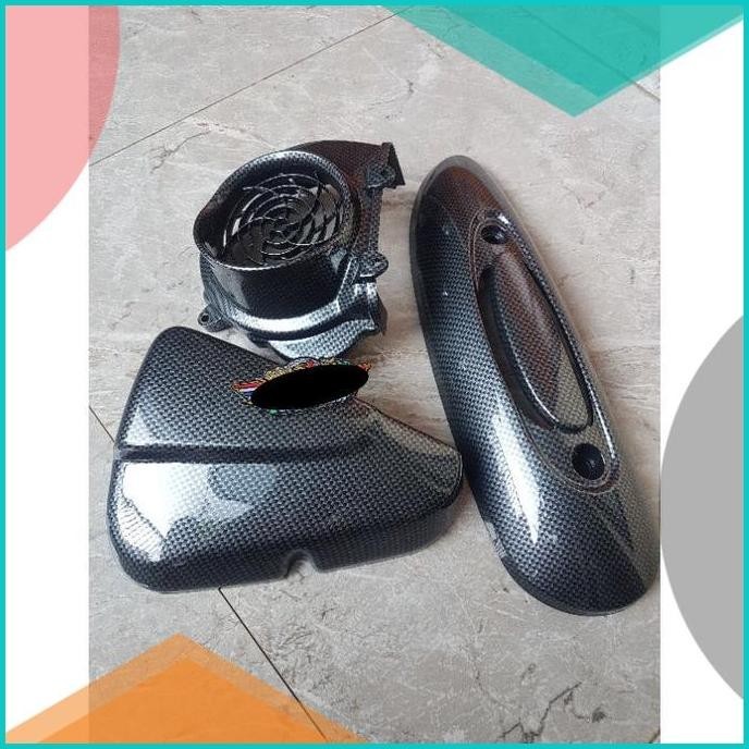 cover cvt knalpot kipas carbon karbon scoopy fi injeksi variasi motor