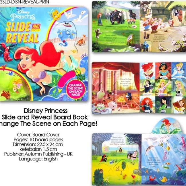 Disney Princess Slide and Reveal buku cerita princess interaktif Spesial Promo