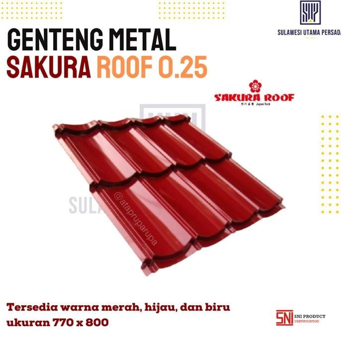 .........] Genteng Metal Sakura 0.25 merah biru dan hijau