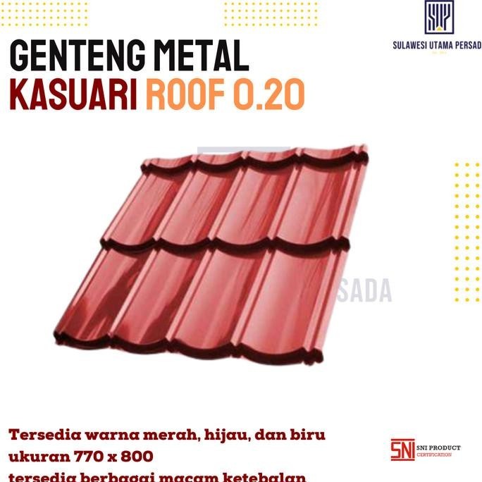 yang dicari@@@@] Genteng Metal Kasuari 0.20 Merah Biru Hijau
