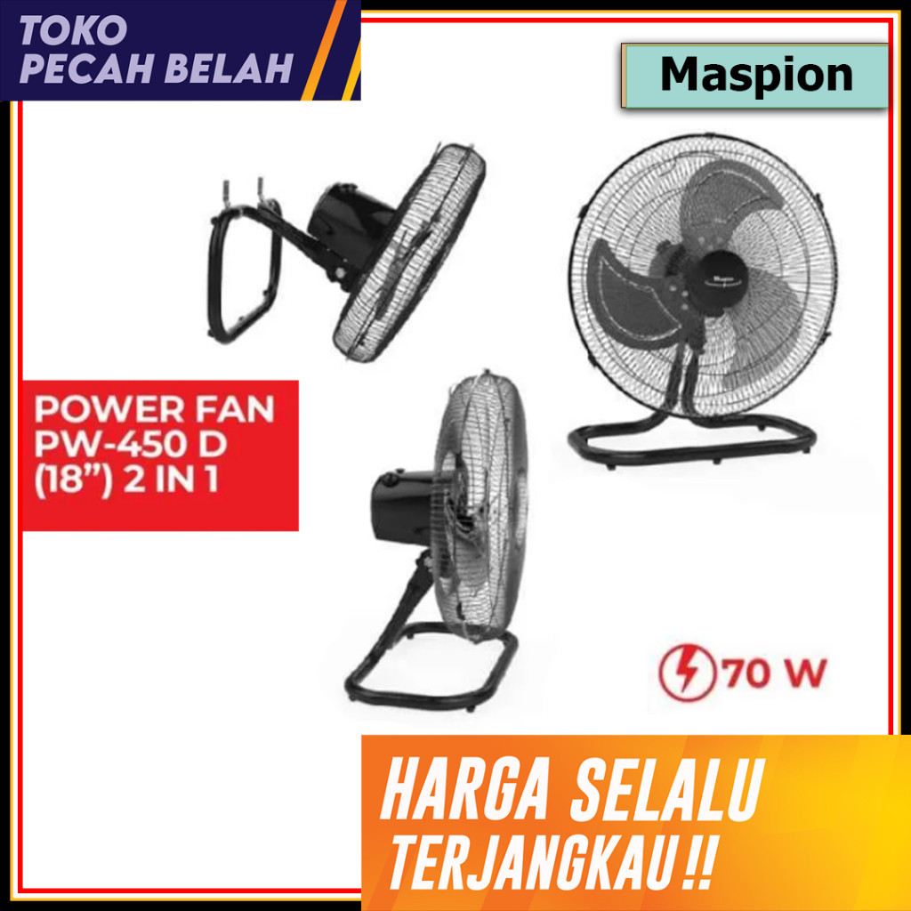 MASPION PW 450 D KIPAS ANGIN / AUTO FAN 18 INC / PW450D