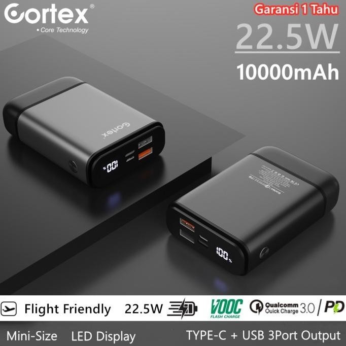 Cortex 10000mAh 18W Super Fast Charging mini Powerbank QC3.0+PD3.0