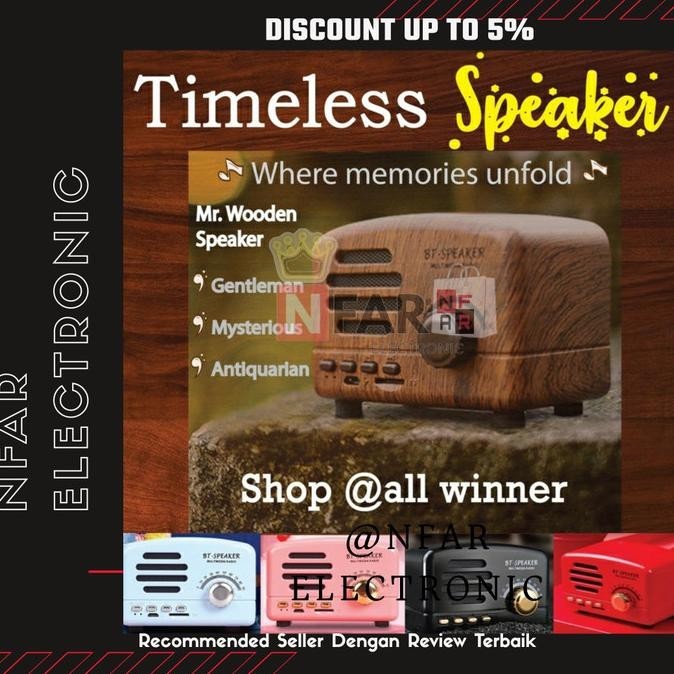 Speaker Bluetooth Retro VINTAGE Classic Speaker Klasik Model Radio