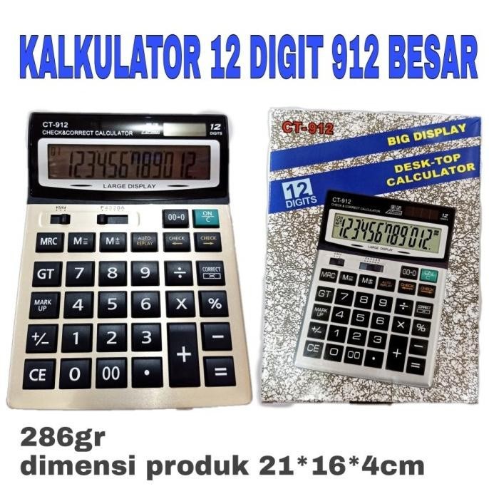 

Big Sale - KALKULATOR 912 BESAR !